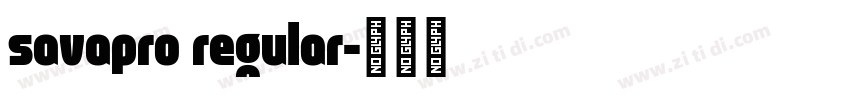 savapro regular字体转换